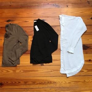 Designer Cardigan Bundle Loft Boden Neutral Black White, NWT, S
